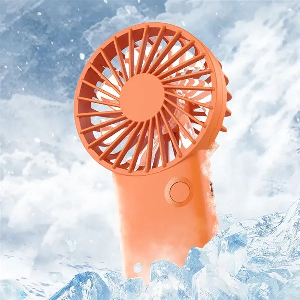 Portable handheld fan with foldable hook for travel office