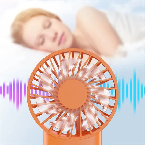 Portable handheld fan with foldable hook for travel office