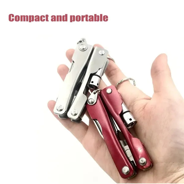 9-in-1 multitool pliers with pocket knife for camping hiking