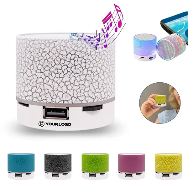 Portable mini bluetooth speaker with lights for home outdoor