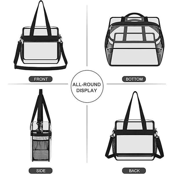Travel Clear Tote Bag With Zipper