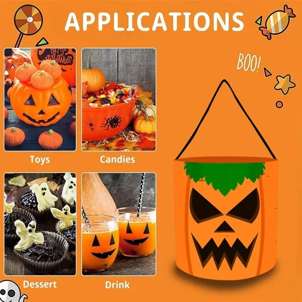 Halloween candy pumpkin buckets handbag for party birthday