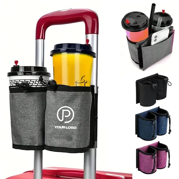 Luggage cup holder free hand drink carrier for travel gift
