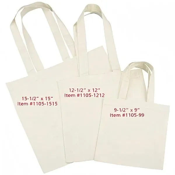 4 oz Cotton Sheeting Natural Economy Tote - 9-1/2" x 9"