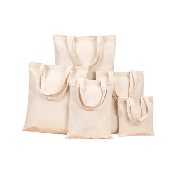 4 oz Cotton Sheeting Natural Economy Tote - 9-1/2" x 9"