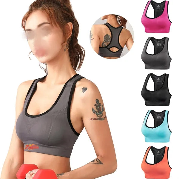 Seamless Wireless Sports Bra with 3D Shockproof