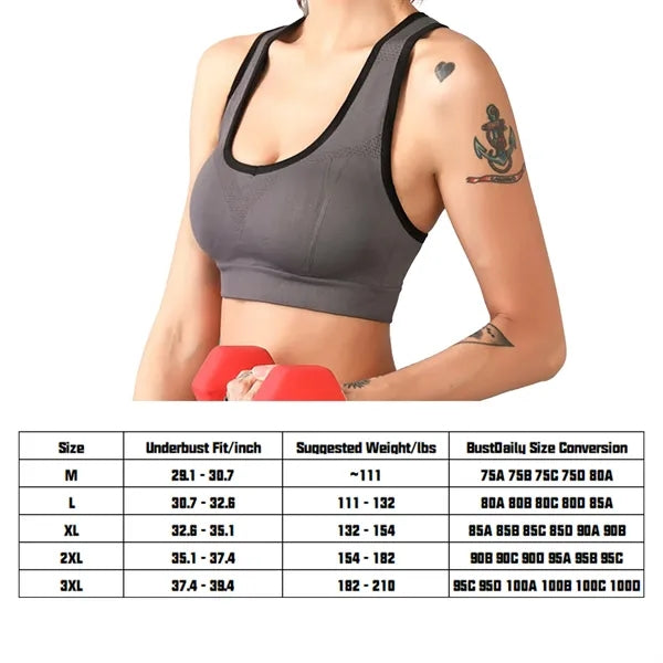 Seamless Wireless Sports Bra with 3D Shockproof