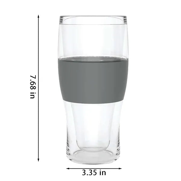 Frozen beer glass double walled tumbler for iced beverage