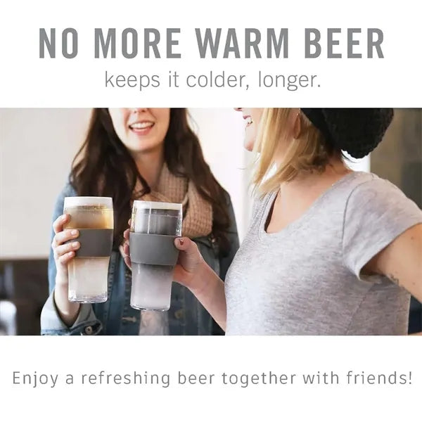 Frozen beer glass double walled tumbler for iced beverage
