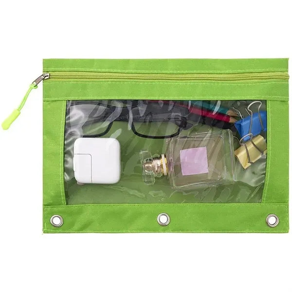 School Zipper Pencil Pouch for 3 Ring Binder