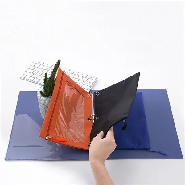School Zipper Pencil Pouch for 3 Ring Binder