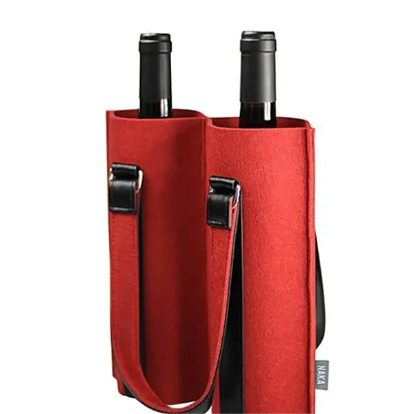 2-Bottle Felt Wine Gift Bags