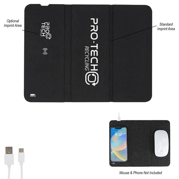 RPET 10W Wireless Charging Mouse Pad
