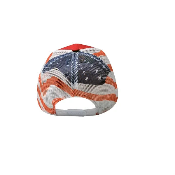 Heya custom made 6-Panel Patriotic American Flag Mesh Back