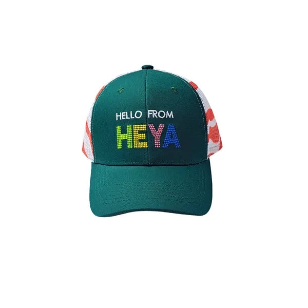 Heya custom made 6-Panel Patriotic American Flag Mesh Back