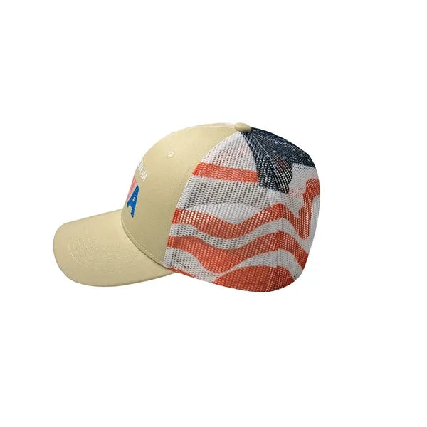 Heya custom made 6-Panel Patriotic American Flag Mesh Back