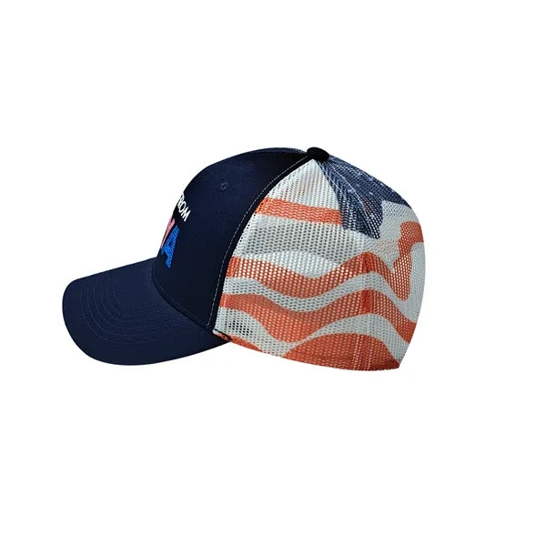 Heya custom made 6-Panel Patriotic American Flag Mesh Back