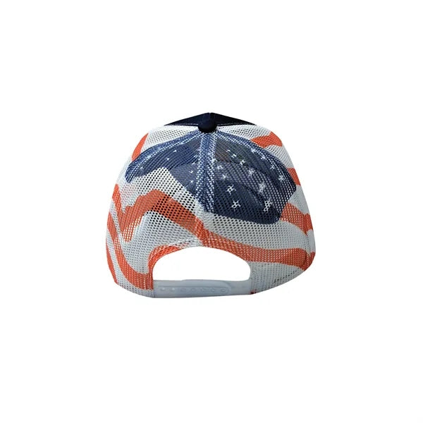 Heya custom made 6-Panel Patriotic American Flag Mesh Back