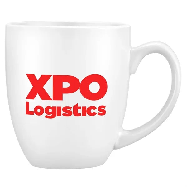 16oz. Curved Ceramic Coffee Mug with D-Handle