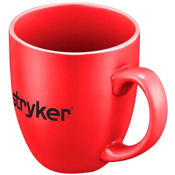 16oz. Curved Ceramic Coffee Mug with D-Handle