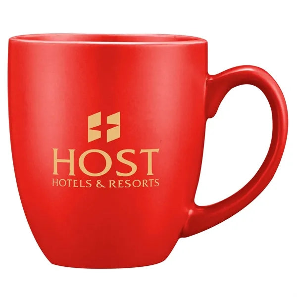 16oz. Curved Ceramic Coffee Mug with D-Handle