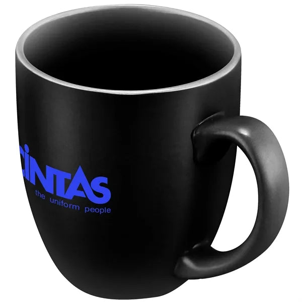 16oz. Curved Ceramic Coffee Mug with D-Handle