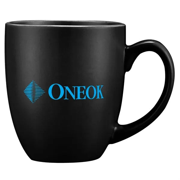 16oz. Curved Ceramic Coffee Mug with D-Handle