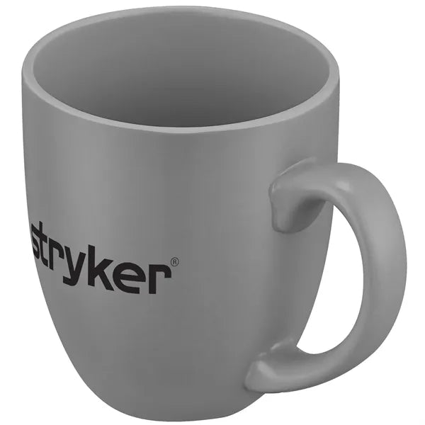 16oz. Curved Ceramic Coffee Mug with D-Handle