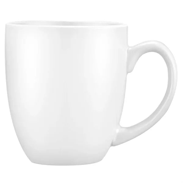 16oz. Curved Ceramic Coffee Mug with D-Handle