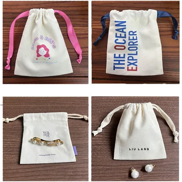 Canvas drawstring bag