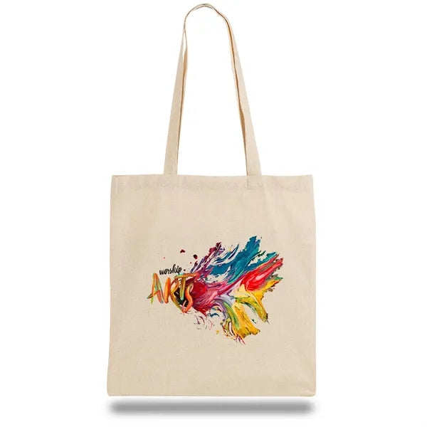 7 Oz. Natural Color Cotton Canvas Tote Bag (15" X 16")
