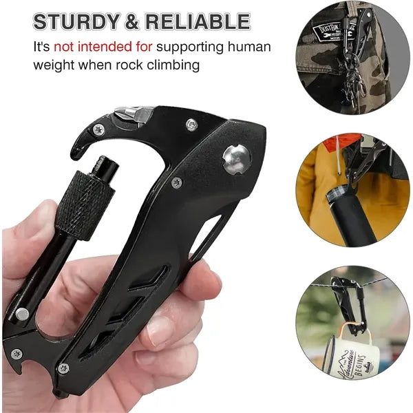 Multitool Carabiner with Pocket Knife