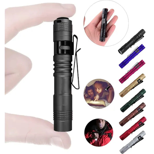 Mini LED Pocket Flashlight With Clip