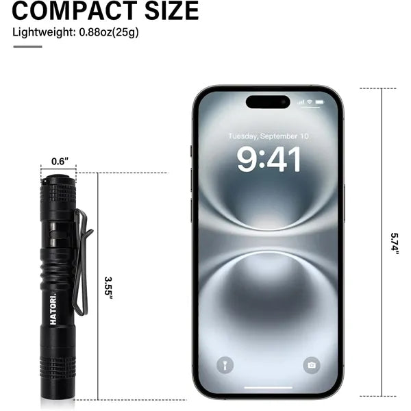 Mini LED Pocket Flashlight With Clip