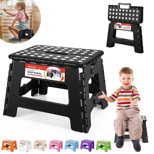 Portable Plastic Foldable Step Stool With Handle