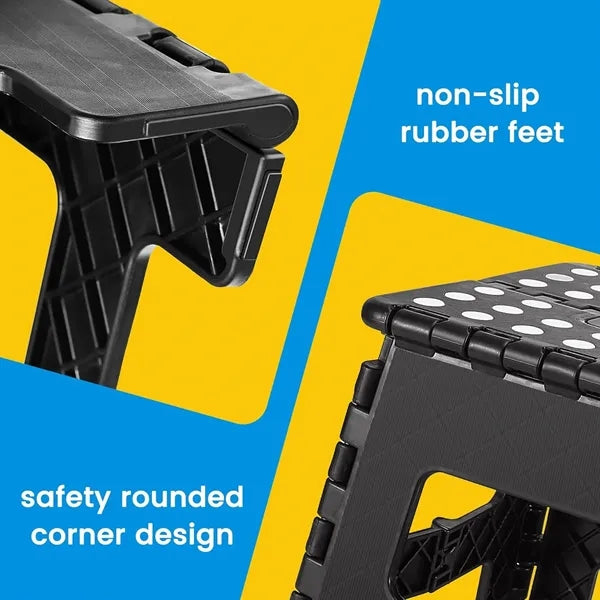 Portable Plastic Foldable Step Stool With Handle