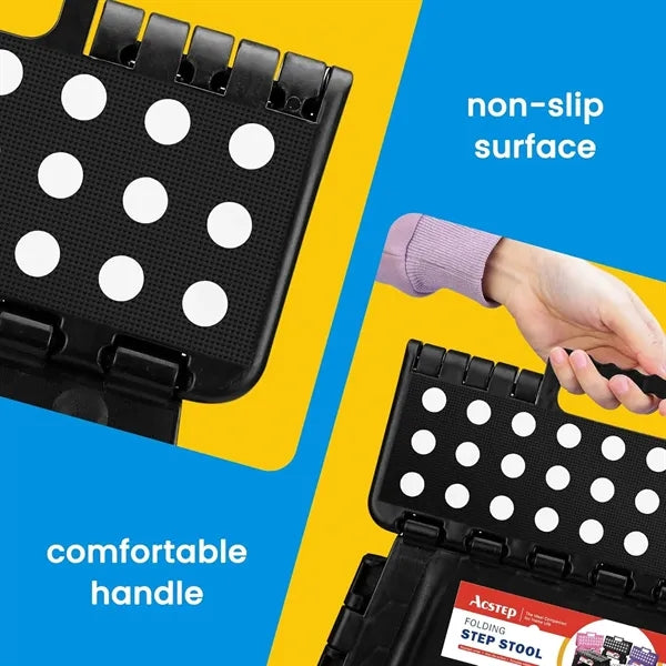 Portable Plastic Foldable Step Stool With Handle