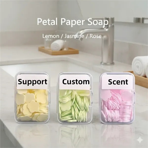 Logo Travel Hand Washing Paper Soap Sheets box