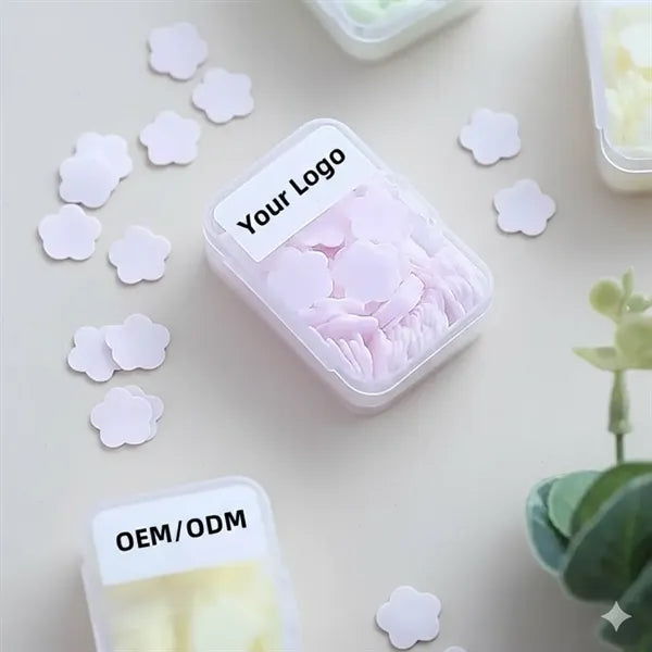 Logo Travel Hand Washing Paper Soap Sheets box