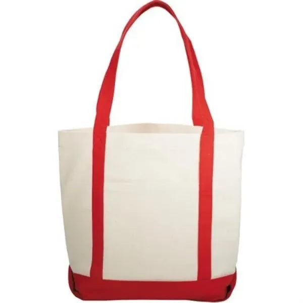 10 oz. Cotton Canvas Boat Tote Bags Front Pocket