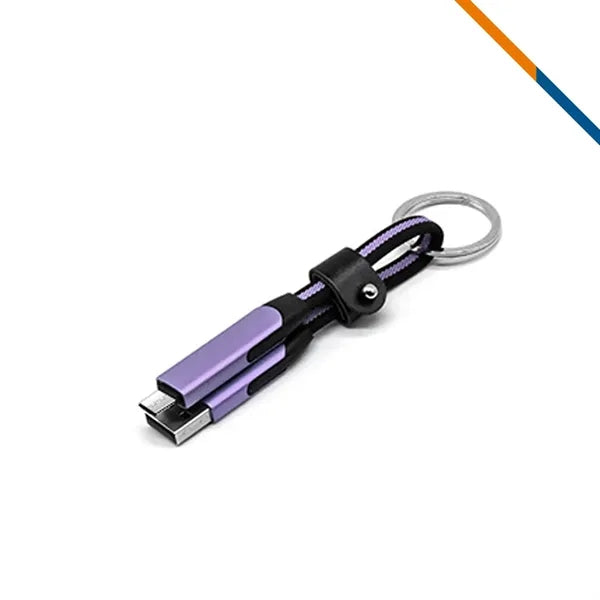 PalmCord 4in1 Keychain Fast Charging Data Transfer Cable