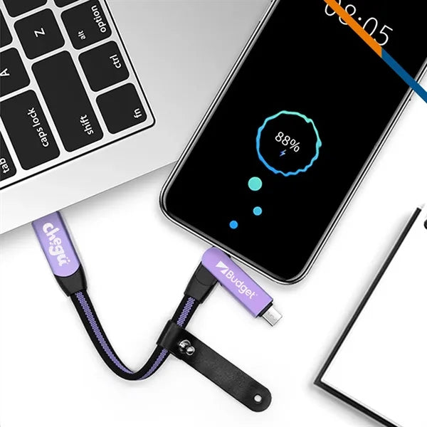 PalmCord 4in1 Keychain Fast Charging Data Transfer Cable