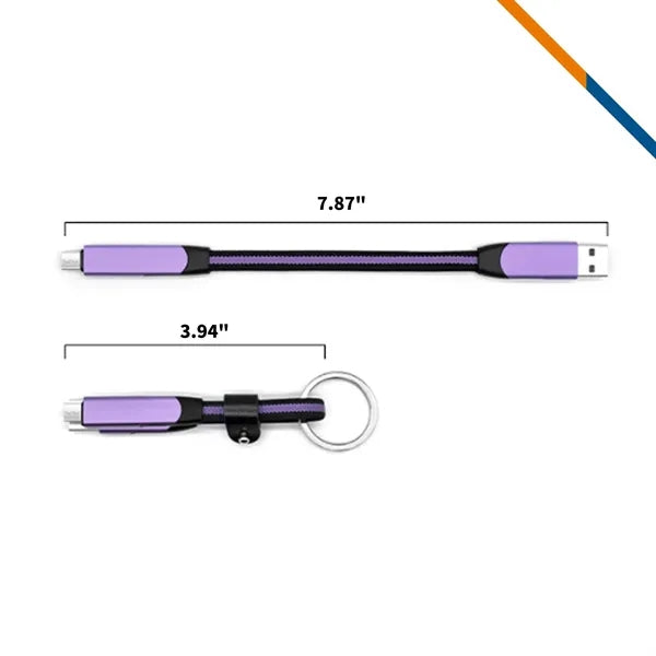 PalmCord 4in1 Keychain Fast Charging Data Transfer Cable