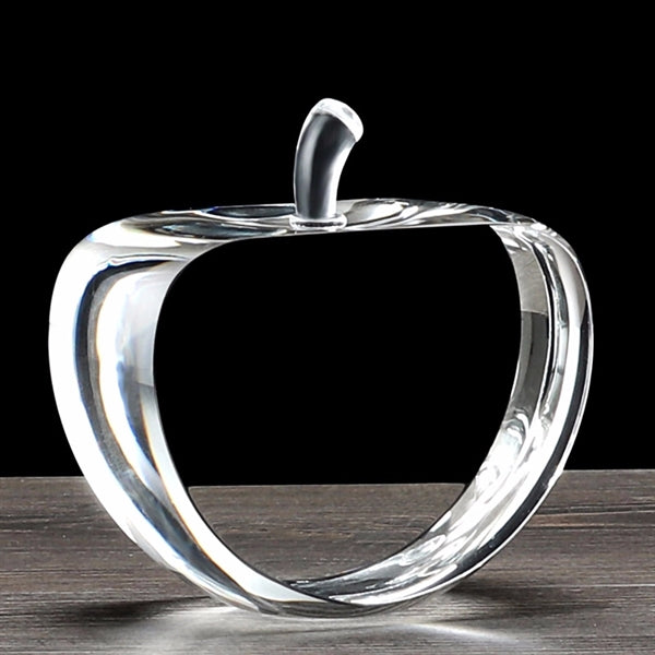Engravable Crystal Apple Paperweight