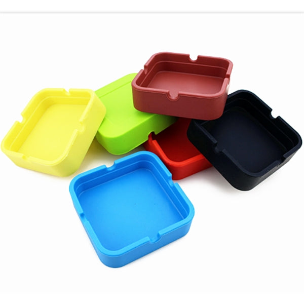 Silicone Square Ashtray Cigarette Holder