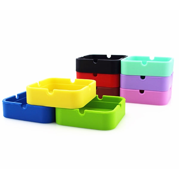 Silicone Square Ashtray Cigarette Holder