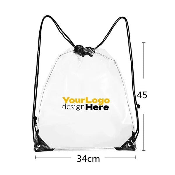 Clear Plastic Drawstring Bag