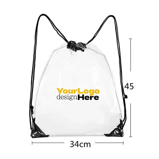 Clear Plastic Drawstring Bag