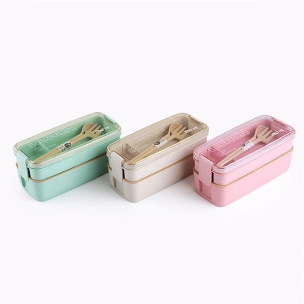 750ml 1-Tier Wheat Straw Fiber Lunchbox