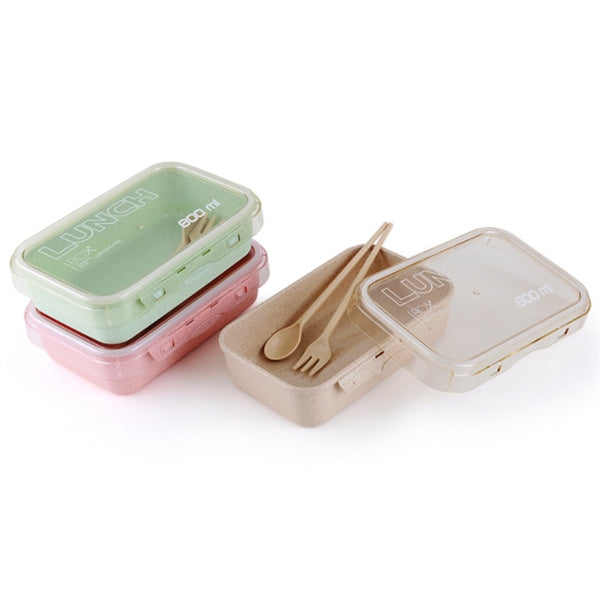 800ml Airtight Leakproof Wheat Straw Fiber Lunchbox